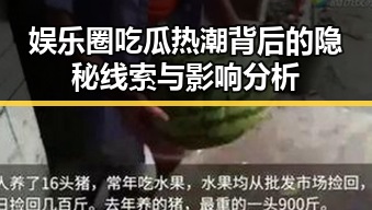 娱乐圈吃瓜热潮背后的隐秘线索与影响分析